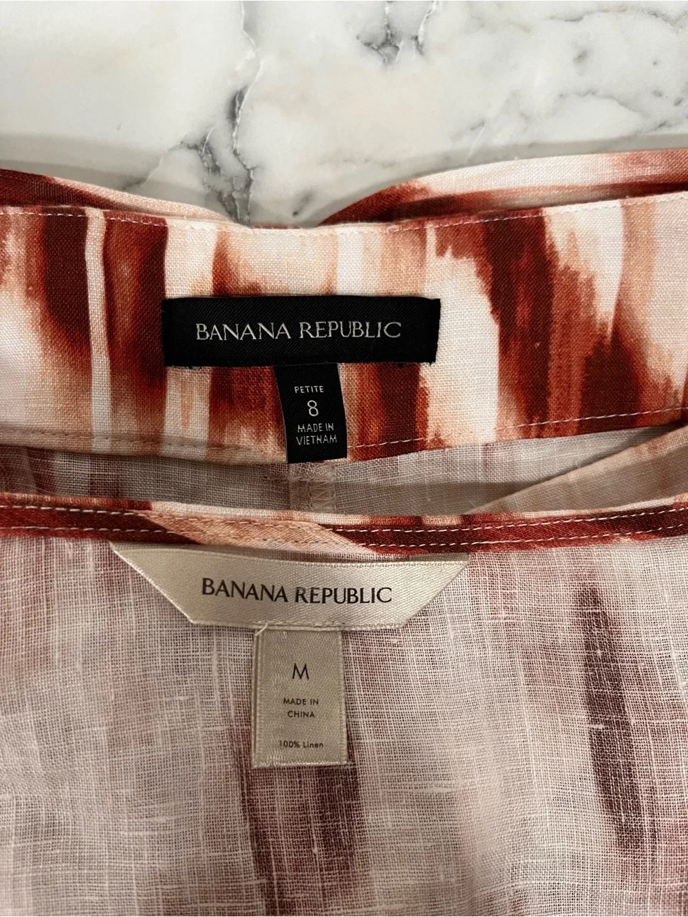 Banana Republic Matching Set Wayfinder linen wrap top Meridian wide leg pants